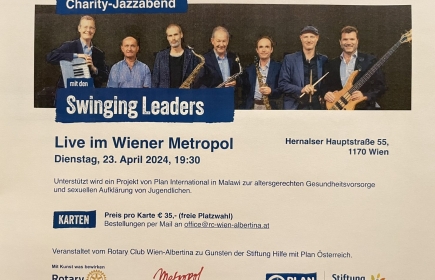 Benefizkonzert der Swinging Leaders - eine erfolgreiche Band, die sich der Wohltätigkeit verschrieben hat